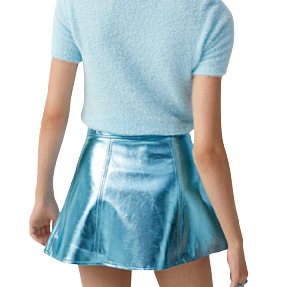Dolls Kill Blue Metallic Mini Skirt (Skort) Sz. Medium NWT - Picture 5 of 7